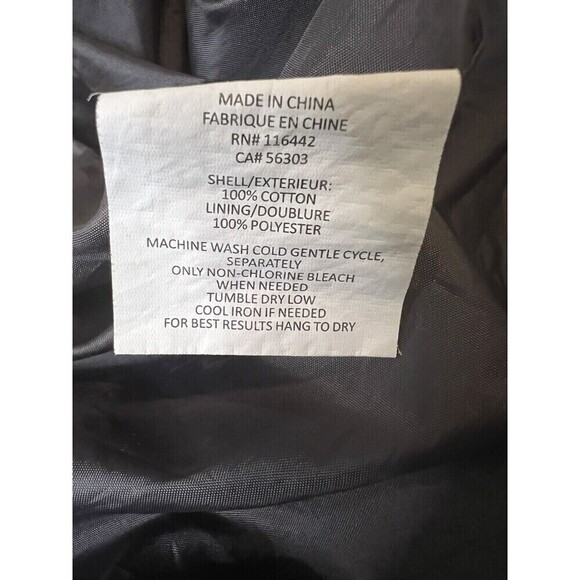 Dravus Men's Cotton Windbreaker Pouch Pocket Gorpcore Side Zip Hooded Size Large - Picture 9 of 12